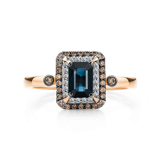 Кольцо золотое 15485-170 | Кольца с сапфиром купить по выгодной цене в ювелирном магазине ⭐️ «Золотая Подкова»