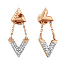 Серьги золотые 930410-1 | Серьги золотые 930410-1 купить по цене 65424 руб. в ювелирном магазине ⭐️ «Золотая Подкова»