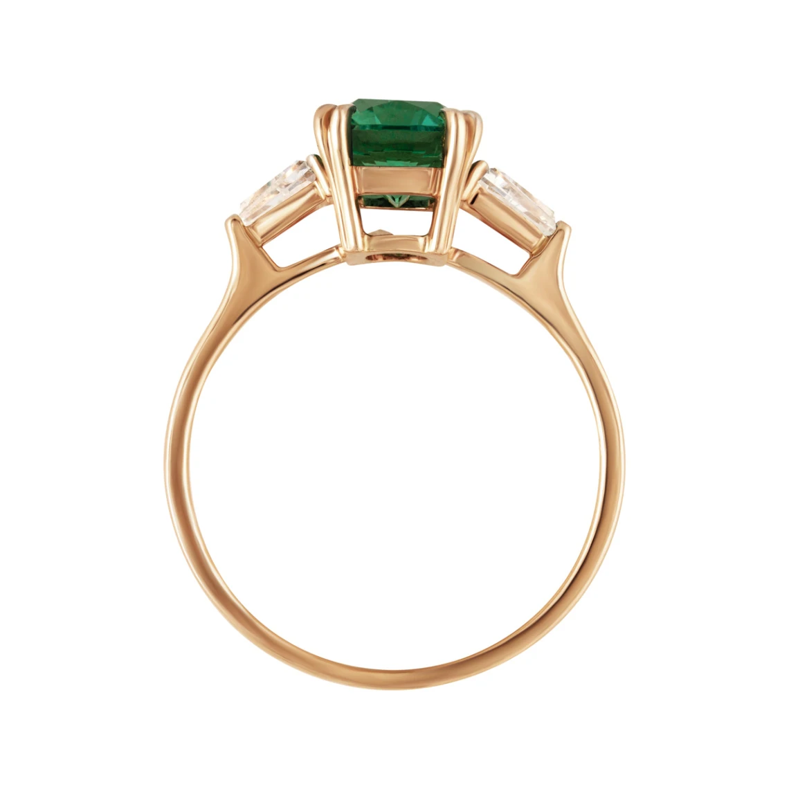 Кольцо золотое 920502Изумруд гт. | Кольца с изумрудами купить по выгодной цене в ювелирном магазине ⭐️ «Золотая Подкова»