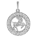 Подвеска серебряная 8402с козер. Козерог | Подвеска серебряная 8402с козер. Козерог купить по цене 780 руб. в ювелирном магазине ⭐️ «Золотая Подкова»
