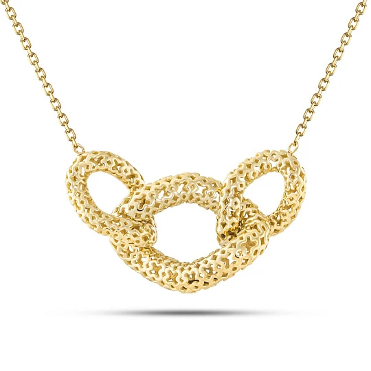 Колье золотое 0105082 | Золотые колье купить по выгодной цене в ювелирном магазине ⭐️ «Золотая Подкова»