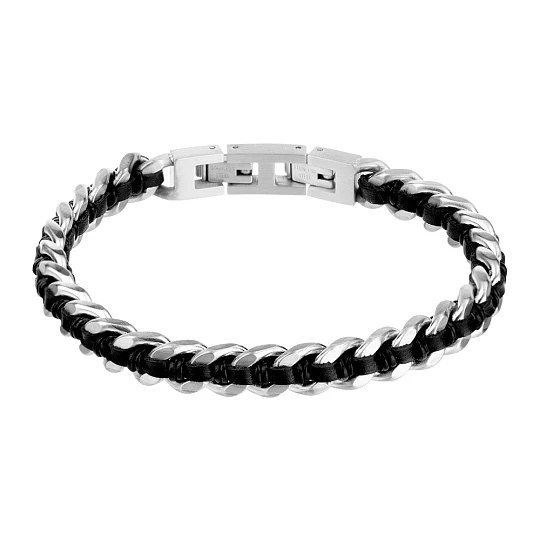 Браслет стальной AS-BR119-bk | Стальные браслеты купить по выгодной цене в ювелирном магазине ⭐️ «Золотая Подкова»
