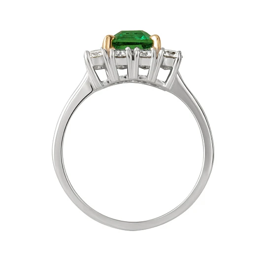 Кольцо золотое 702-00666-91-11-01-10 | Кольца с изумрудами купить по выгодной цене в ювелирном магазине ⭐️ «Золотая Подкова»