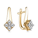 Серьги золотые 25748-300 | Серьги золотые 25748-300 купить по цене 159285 руб. в ювелирном магазине ⭐️ «Золотая Подкова»