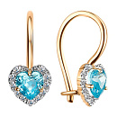 Серьги золотые С132-370М1 | Серьги золотые С132-370М1 купить по цене 24300 руб. в ювелирном магазине ⭐️ «Золотая Подкова»