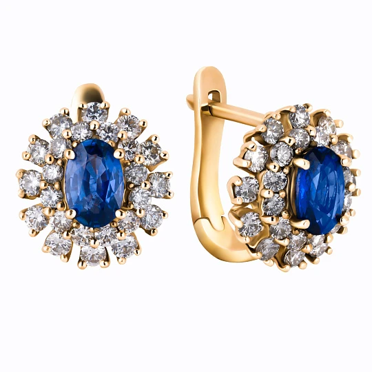 Серьги золотые E 6379 YG sap | Серьги с сапфиром купить по выгодной цене в ювелирном магазине ⭐️ «Золотая Подкова» Серьги золотые E 6379 YG sap | Серьги с сапфиром купить по выгодной цене в ювелирном магазине ⭐️ «Золотая Подкова»