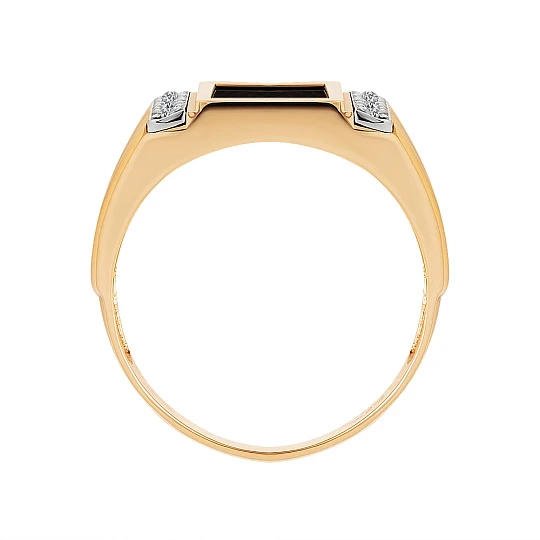 Кольцо золотое 801-00505-10-11-12-10 | Печатки кольца купить по выгодной цене в ювелирном магазине ⭐️ «Золотая Подкова»