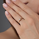 Кольцо золотое 15119-100 | Кольцо золотое 15119-100 купить по цене 54945 руб. в ювелирном магазине ⭐️ «Золотая Подкова»