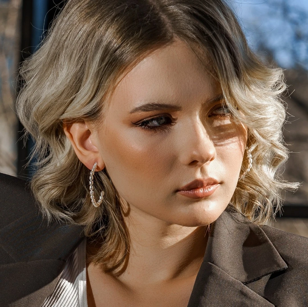 Серьги серебряные SV-RW002-Rd | Серьги с жемчугом купить по выгодной цене в ювелирном магазине ⭐️ «Золотая Подкова»