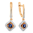 Серьги золотые Т11602Б361 | Серьги золотые Т11602Б361 купить по цене 139200 руб. в ювелирном магазине ⭐️ «Золотая Подкова»