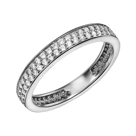 Кольцо серебряное 802-00396-01-00-20-00 | Кольца дорожка купить по выгодной цене в ювелирном магазине ⭐️ «Золотая Подкова»