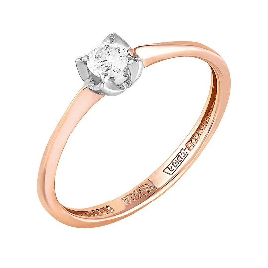 Кольцо золотое 11-0810-1000 | Женские золотые кольца с бриллиантами купить по выгодной цене в ювелирном магазине ⭐️ «Золотая Подкова»