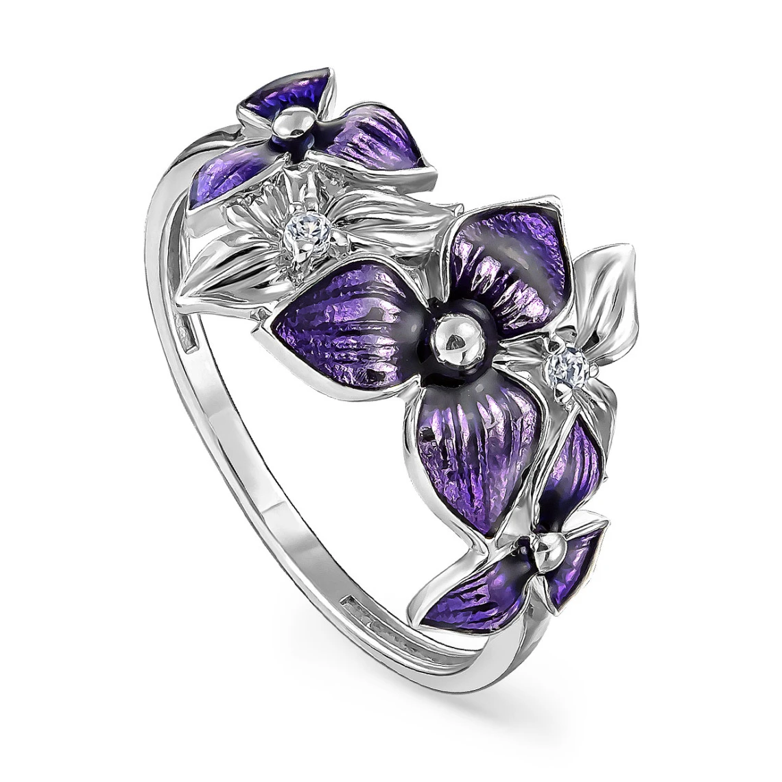 Кольцо серебряное 11-187-7926 | Кольца купить по доступной цене в ювелирном магазине «Золотая Подкова»