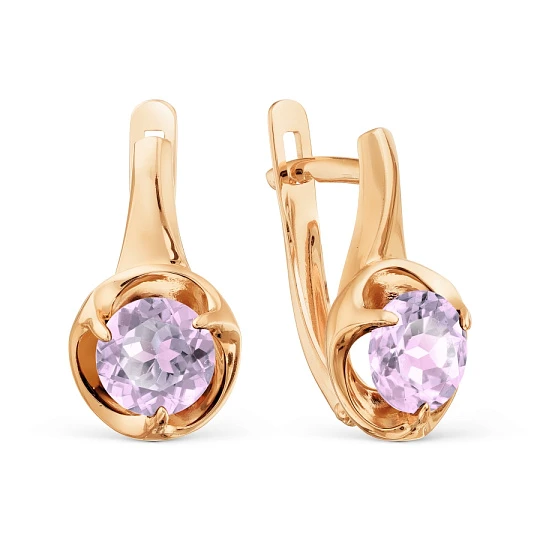 Серьги золотые Т101029669 | Серьги с аметистом купить по выгодной цене в ювелирном магазине ⭐️ «Золотая Подкова» Серьги золотые Т101029669 | Серьги с аметистом купить по выгодной цене в ювелирном магазине ⭐️ «Золотая Подкова»