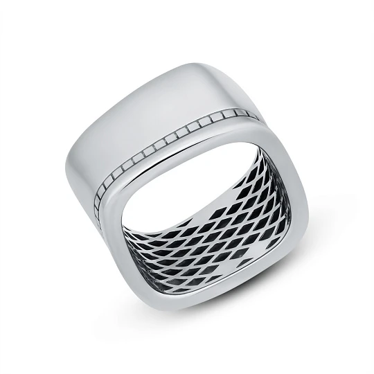 Кольцо серебряное 01080-10-090101-00 | Кольца без вставок купить по выгодной цене в ювелирном магазине ⭐️ «Золотая Подкова»