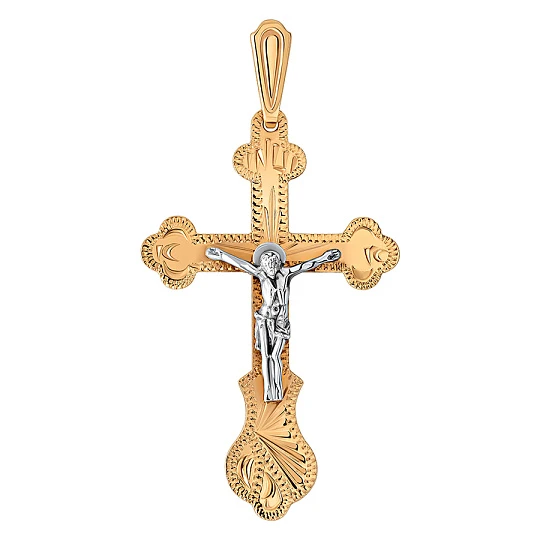 Подвеска золотая 810-00018-10-00-00-02 | Кресты православные подвески и кулоны купить по выгодной цене в ювелирном магазине ⭐️ «Золотая Подкова»