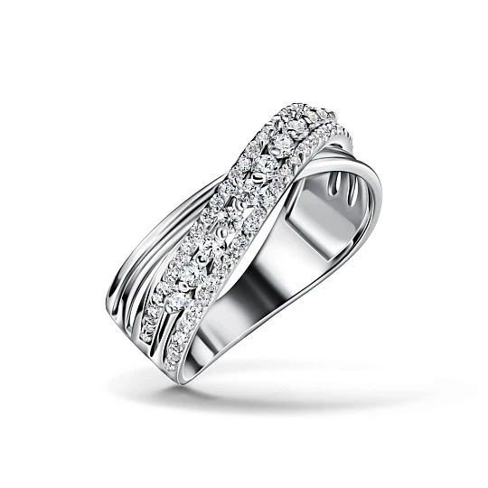 Кольцо серебряное 821291с | Серебряные кольца купить по выгодной цене в ювелирном магазине ⭐️ «Золотая Подкова»