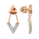 Серьги золотые 930410-1 | Серьги золотые 930410-1 купить по цене 65424 руб. в ювелирном магазине ⭐️ «Золотая Подкова»