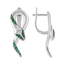 Серьги серебряные 1056452-81110 | Серьги серебряные 1056452-81110 купить по цене 4091 руб. в ювелирном магазине ⭐️ «Золотая Подкова»