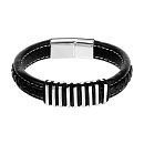 Браслет стальной AS-BR135-bk | Браслет стальной AS-BR135-bk купить по цене 2320 руб. в ювелирном магазине ⭐️ «Золотая Подкова»
