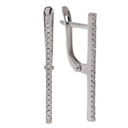 Серьги серебряные 831581с | Женские серебряные серьги купить по выгодной цене в ювелирном магазине ⭐️ «Золотая Подкова»