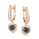 Серьги золотые 27018-102 | Серьги золотые 27018-102 купить по цене 85684 руб. в ювелирном магазине ⭐️ «Золотая Подкова»