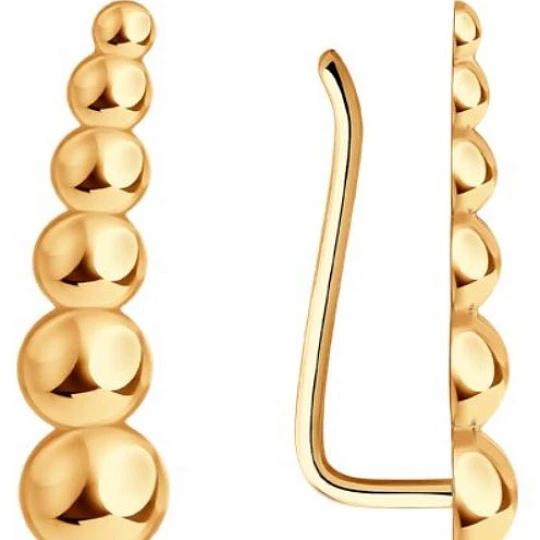 Серьги золотые 51-120-01653-1 | Зажимы серьги купить по выгодной цене в ювелирном магазине ⭐️ «Золотая Подкова»