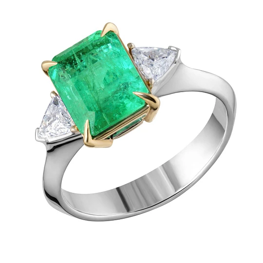 Кольцо золотое 902-00808-91-61-01-10 | Кольца с изумрудами купить по выгодной цене в ювелирном магазине ⭐️ «Золотая Подкова»