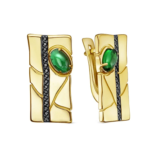 Серьги серебряные 12-809-40487 поз. | Женские серебряные серьги купить по выгодной цене в ювелирном магазине ⭐️ «Золотая Подкова»