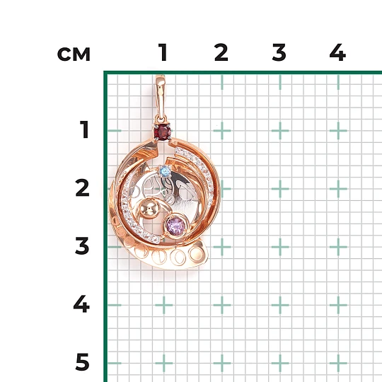 Подвеска золотая 03-3237-00-712-1111-76 №22 14 | Подвески и кулоны с гранатом купить по выгодной цене в ювелирном магазине ⭐️ «Золотая Подкова»