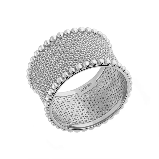 Кольцо серебряное 00255-10-090101-00 | Кольца без вставок купить по выгодной цене в ювелирном магазине ⭐️ «Золотая Подкова»