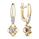 Серьги золотые 24494-300 | Серьги золотые 24494-300 купить по цене 116817 руб. в ювелирном магазине ⭐️ «Золотая Подкова»
