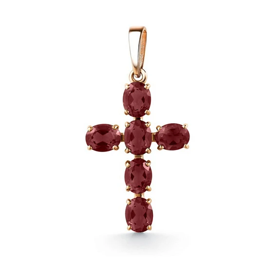 Подвеска золотая 80490470 Гранат | Подвески и кулоны с гранатом купить по выгодной цене в ювелирном магазине ⭐️ «Золотая Подкова»