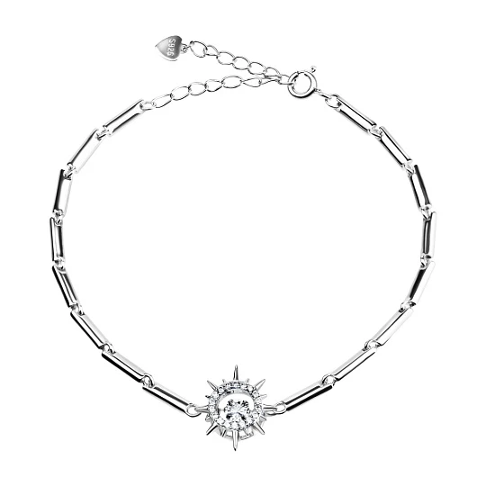 Браслет серебряный D1-RC-4500 | Браслеты с фианитом купить по выгодной цене в ювелирном магазине ⭐️ «Золотая Подкова»