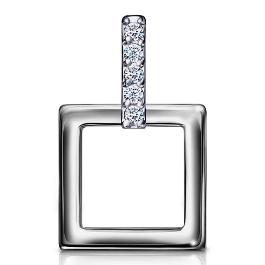 Подвеска из серебра с фианитами