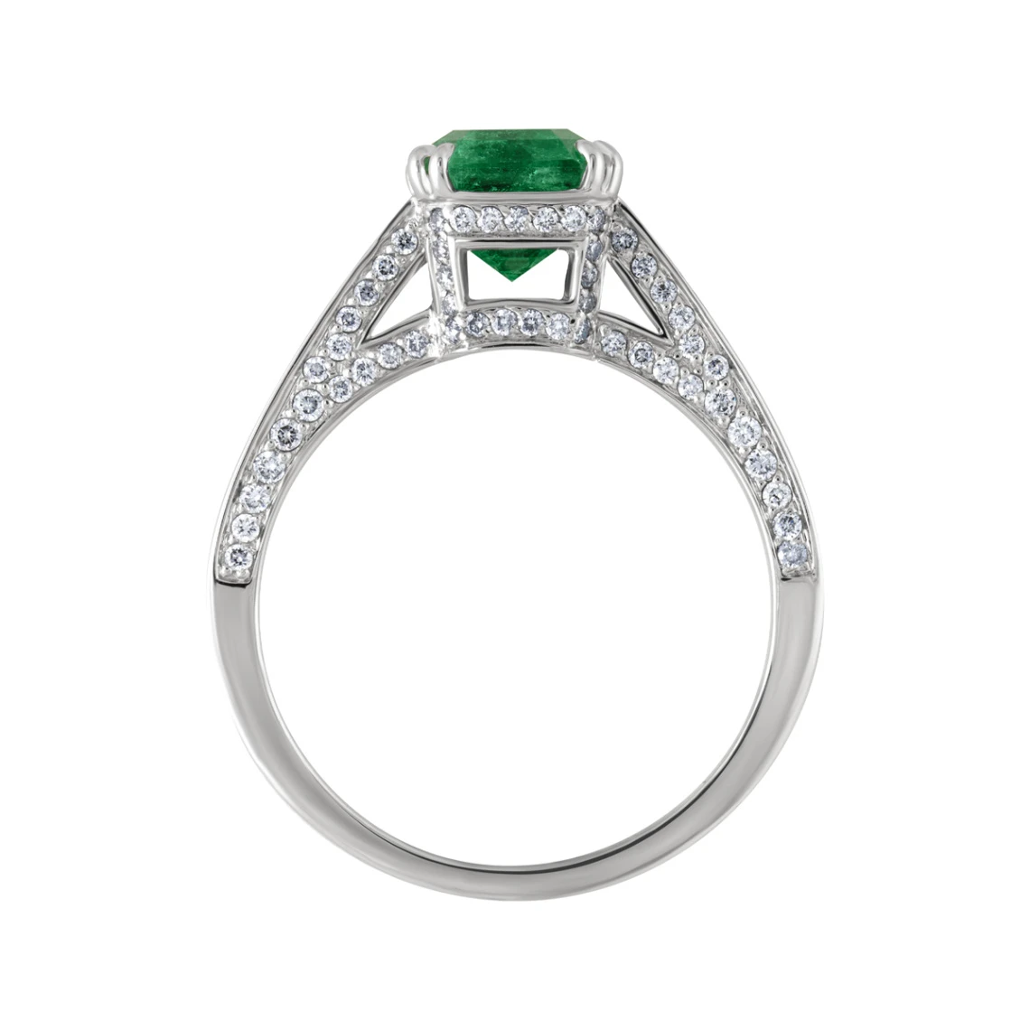 Кольцо золотое 702-00668-91-11-01-10 | Кольца с изумрудами купить по выгодной цене в ювелирном магазине ⭐️ «Золотая Подкова»