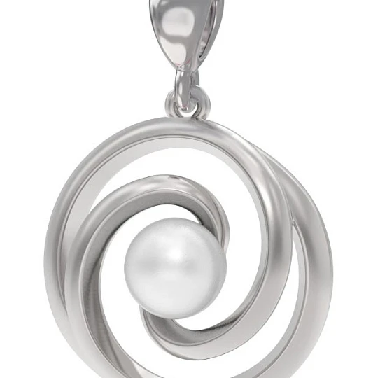 Подвеска серебряная 1037203-01250-2S | Подвески и кулоны с жемчугом купить по выгодной цене в ювелирном магазине ⭐️ «Золотая Подкова»