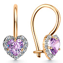 Серьги золотые С132-370М7 | Серьги золотые С132-370М7 купить по цене 27060 руб. в ювелирном магазине ⭐️ «Золотая Подкова»