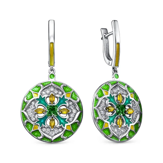 Серьги серебряные 12-797-0190 | Серьги купить по доступной цене в ювелирном магазине «Золотая Подкова»