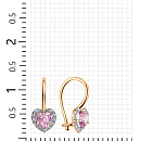 Серьги золотые С132-370М2 | Серьги золотые С132-370М2 купить по цене 25225 руб. в ювелирном магазине ⭐️ «Золотая Подкова»