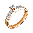 Кольцо золотое 15422-100 | Кольцо золотое 15422-100 купить по цене 62591 руб. в ювелирном магазине ⭐️ «Золотая Подкова»