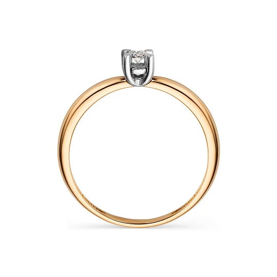 Кольцо золотое 14002-100 | Кольца с бриллиантами купить по выгодной цене в ювелирном магазине ⭐️ «Золотая Подкова»