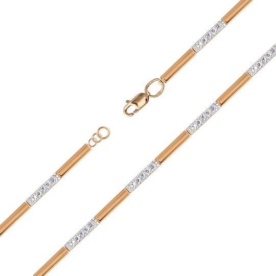 Браслет золотой Т142101211 | Браслеты с фианитом купить по выгодной цене в ювелирном магазине ⭐️ «Золотая Подкова»