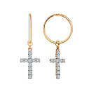 Серьги золотые С132-2242-15,0 | Серьги золотые С132-2242-15,0 купить по цене 47880 руб. в ювелирном магазине ⭐️ «Золотая Подкова»