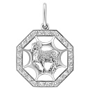 Подвеска серебряная 8401с овен | Подвеска серебряная 8401с овен купить по цене 1006 руб. в ювелирном магазине ⭐️ «Золотая Подкова»