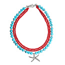 Колье стальное SS23-23N-Rd | Колье стальное SS23-23N-Rd купить по цене 1548 руб. в ювелирном магазине ⭐️ «Золотая Подкова»