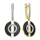 Серьги золотые 12-22044-1002 | Серьги золотые 12-22044-1002 купить по цене 184660 руб. в ювелирном магазине ⭐️ «Золотая Подкова»