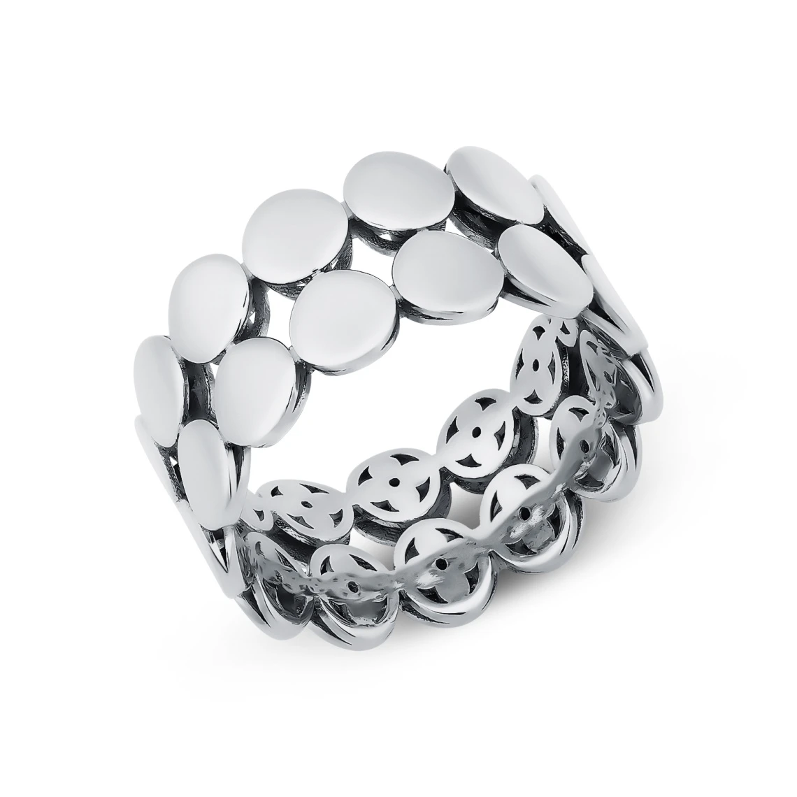 Кольцо серебряное 01015-10-090101-00 | Кольца без вставок купить по выгодной цене в ювелирном магазине ⭐️ «Золотая Подкова»