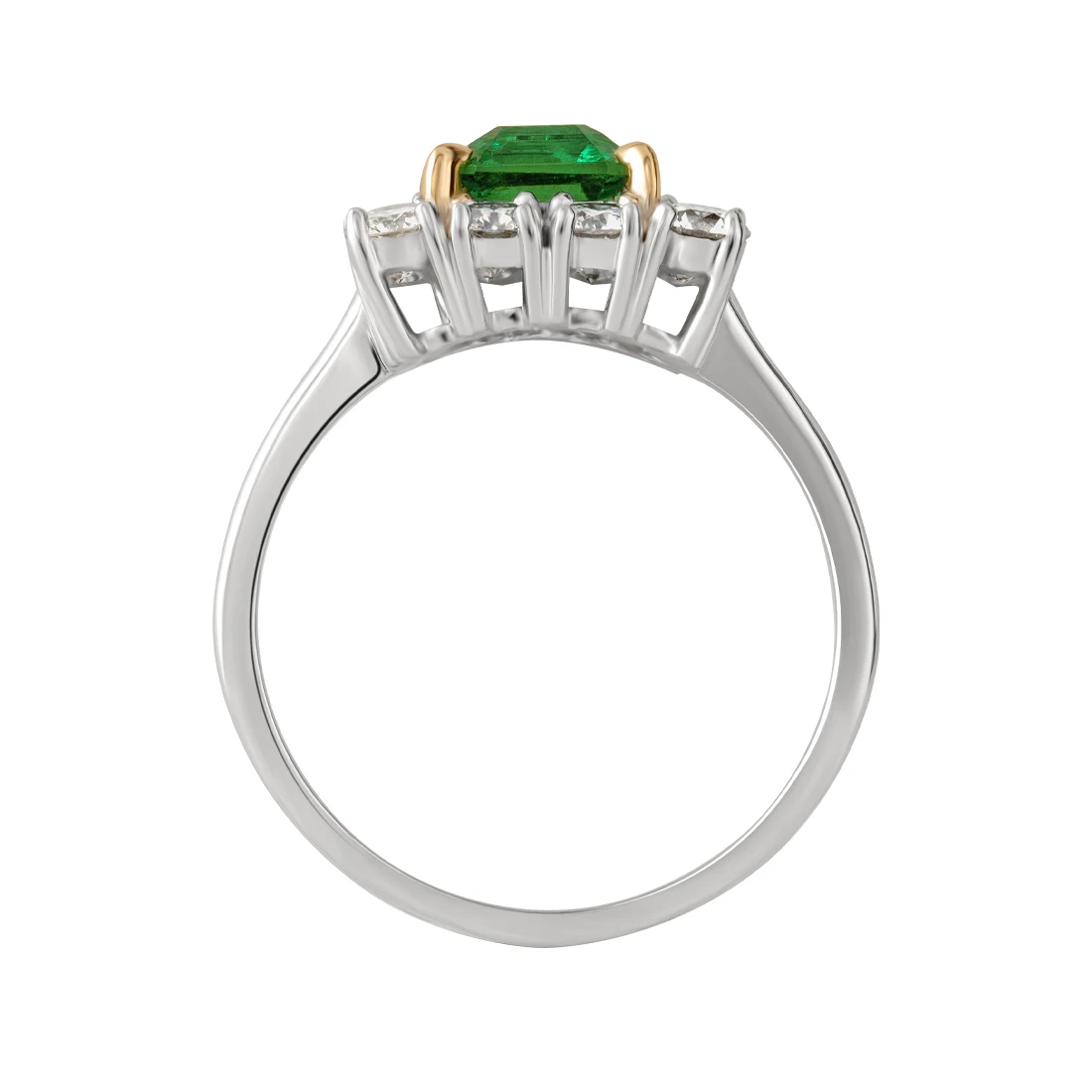 Кольцо золотое 702-00666-91-11-01-10 | Кольца с изумрудами купить по выгодной цене в ювелирном магазине ⭐️ «Золотая Подкова»