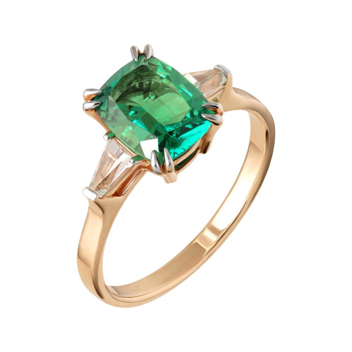 Кольцо золотое 920502Изумруд гт. | Кольца с изумрудами купить по выгодной цене в ювелирном магазине ⭐️ «Золотая Подкова»